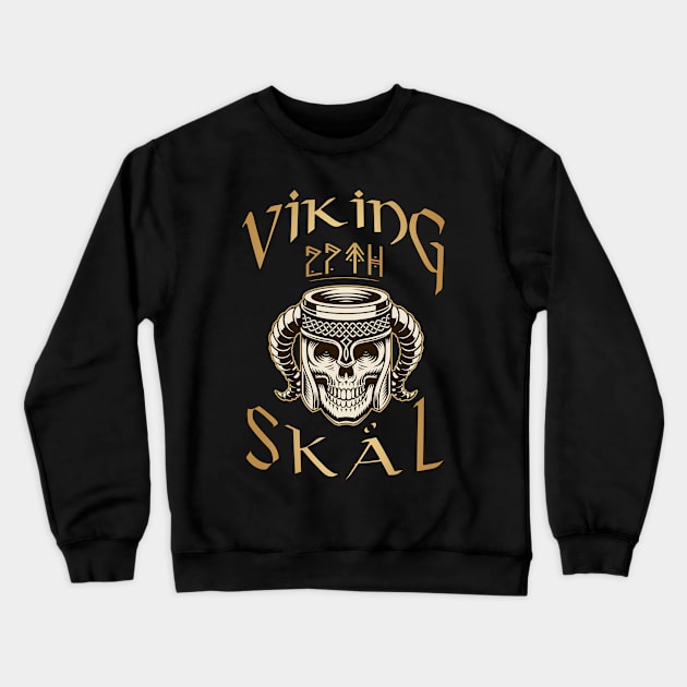 Viking-Skål-27th Birthday Celebration for a Viking Warrior - Gift Idea Crewneck Sweatshirt by KrasiStaleva